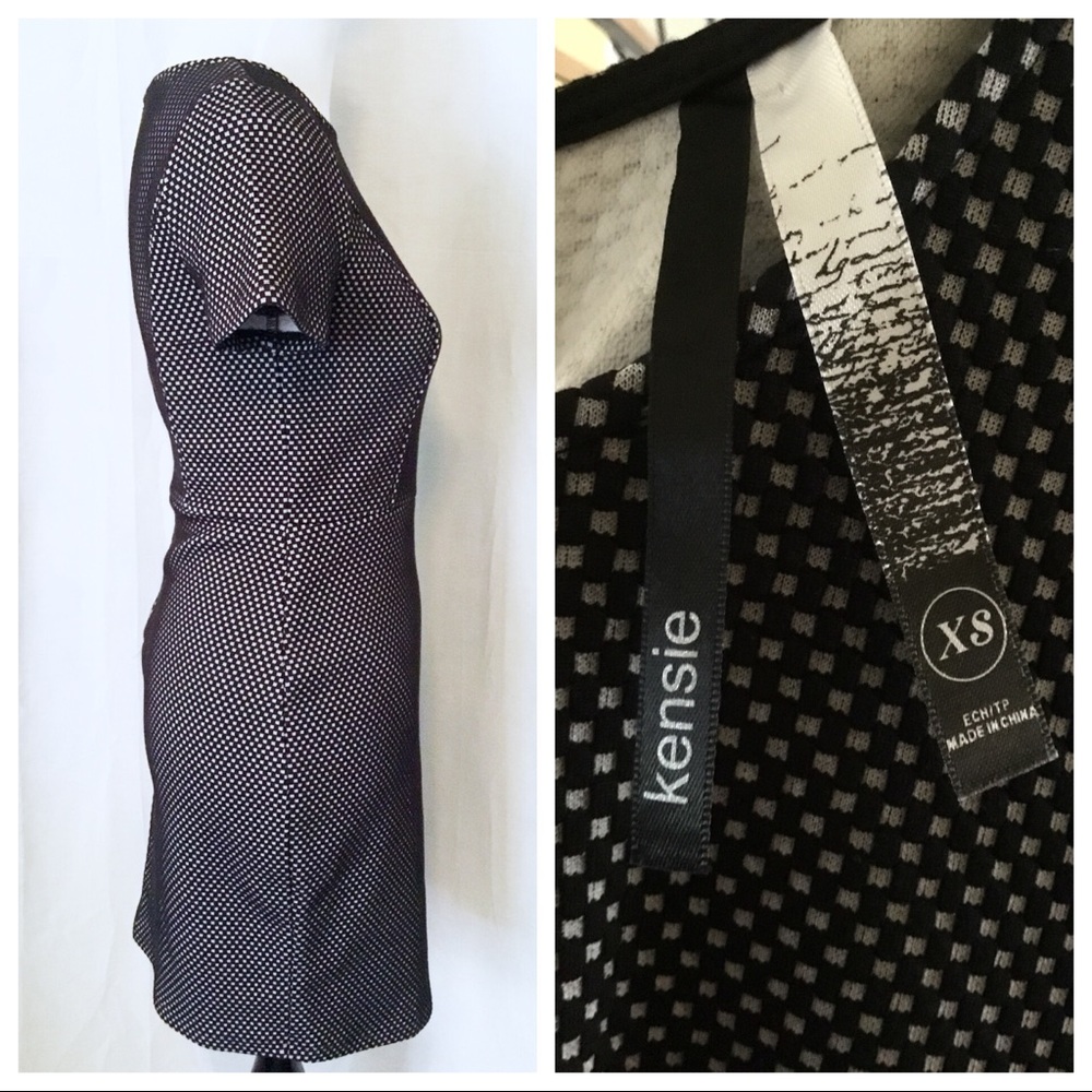 Kensie ~ Fitted Short Sleeve Dress - Size XSmall - Picture 3 of 4